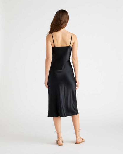 Slip dress in seta lavabile