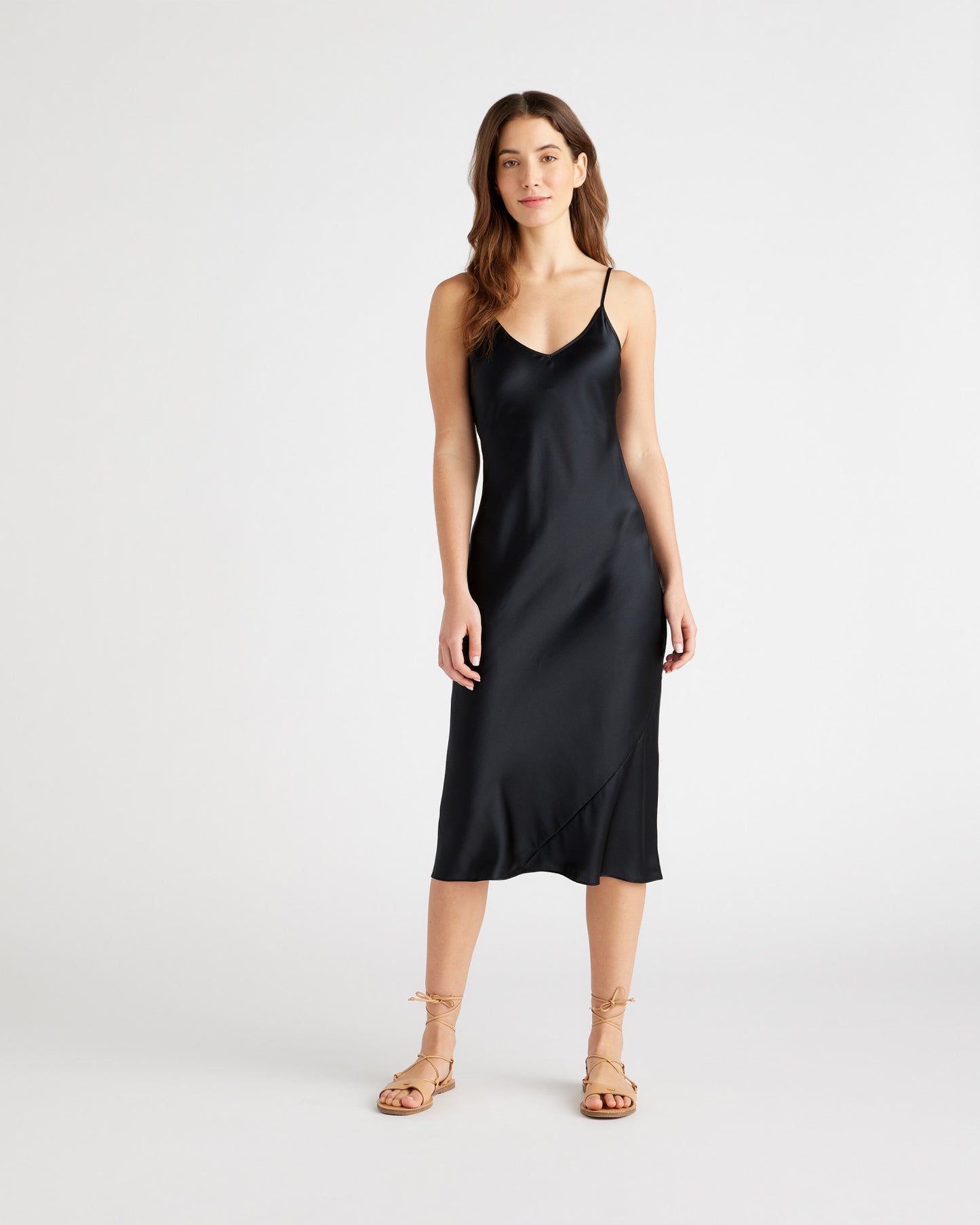 Slip dress in seta lavabile